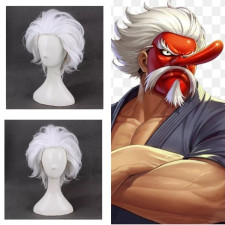 SNK vs. Capcom SVC Chaos Serious Mr. Karate Wig - Mr. Karate Costume Wig Prop