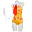 Sexy Clown Swimsuit Costume - Yellow Blood Swimsuit Set Clown Cosplay