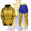 Saint Seiya Knights Of The Zodiac Leo Aiolia Costume - Hoodie Sweatpants Leo Aiolia Cosplay