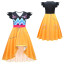 Girls K-Pop Demon Hunters Mira Costume - Black Yellow Flying Sleeves Long Dress Mira Cosplay