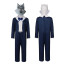 The Bad Guys Mr Wolf Costume - Black Bodysuit Mask Mr. Wolf Cosplay