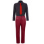 One Piece Sanji Costume - Red Black Suit Sanji Cosplay