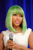 Nicki Minaj Wig - Short Green Full Bangs Wig Nicki Minaj Cosplay Costume