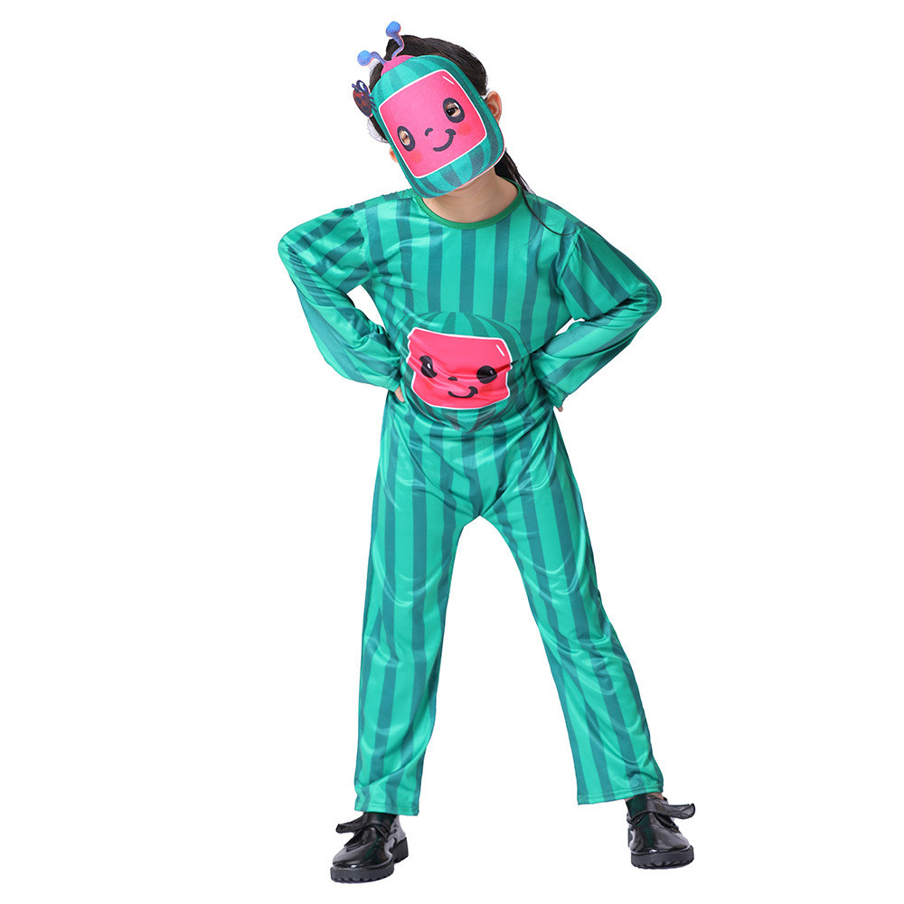 Kids Cocomelon Costume - Bodysuit Mask Set Cocomelon Cosplay