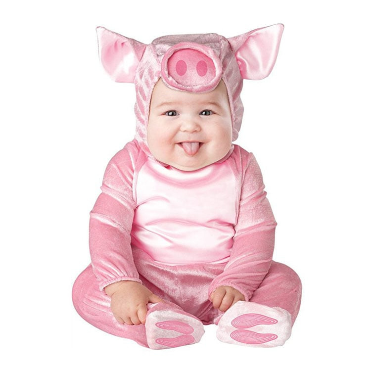 Baby Pink Pig Costume InCharacter - Onesie Jumpsuit Pink Pig Cosplay