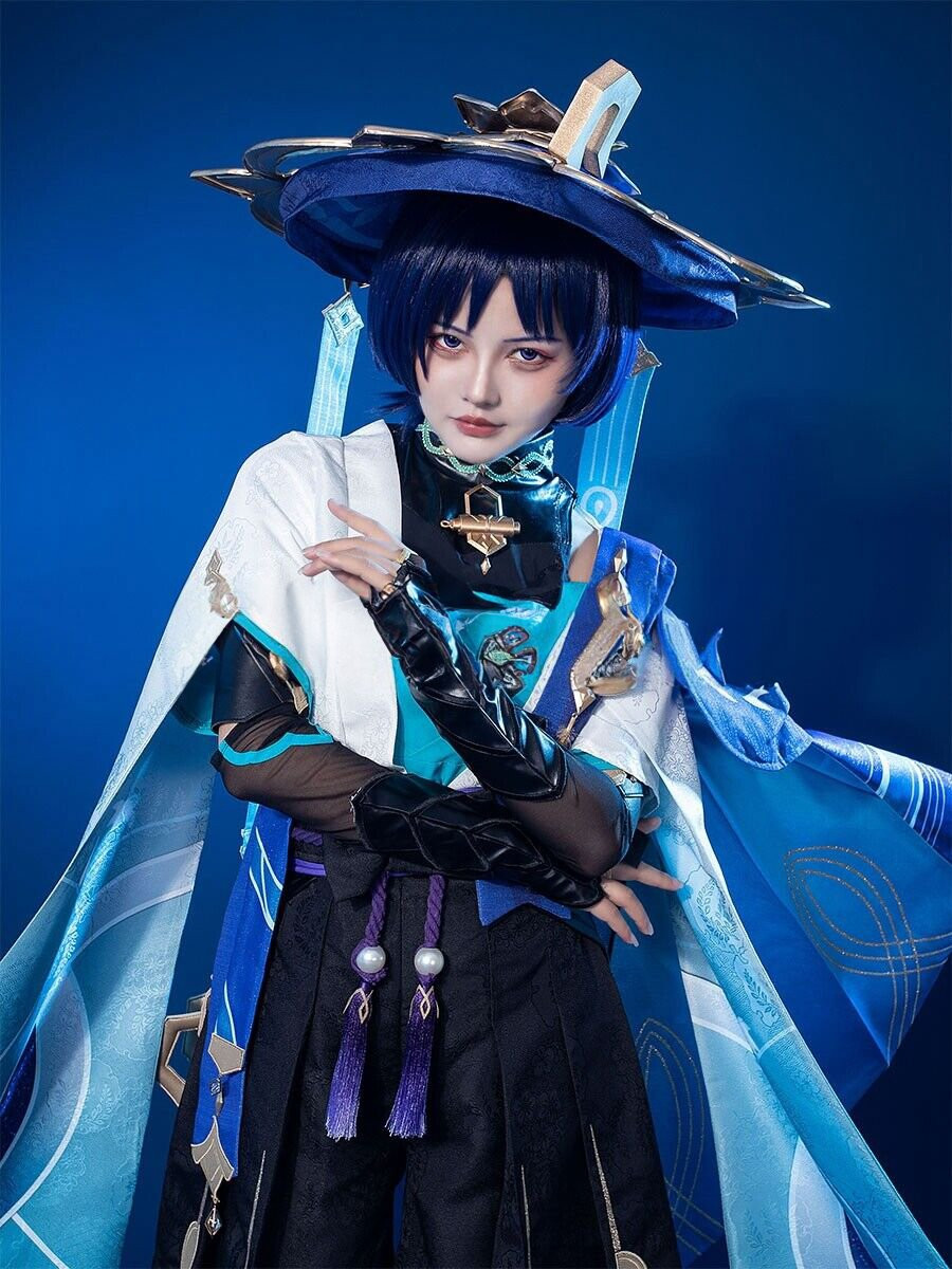 Scaramouche Blue Hat Prop Genshin Impact Cosplay Costume