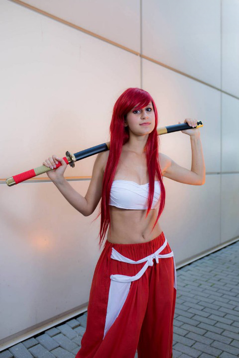 Fairy Tail Erza Scarlet Wig - Erza Scarlet Cosplay Costume Wig Prop