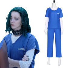 The Gifted Lorna Prison Outfit Costume - Blue Shirt Pants Lorna Cosplay