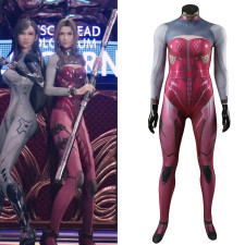 Final Fantasy VII Rebirth Aerith Gainsborough Costume - Pink Battle Bodysuit Aerith Gainsborough Cosplay