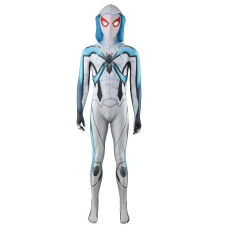 Spider-Man 2 Spider-Man White Evolved Suit Costume - Bodysuit Hood Spider-Man White Evolved Suit Cosplay