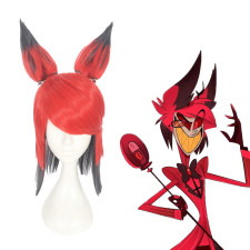 Hazbin Hotel Alastor Wig - Alastor Cosplay Costume Wig Prop