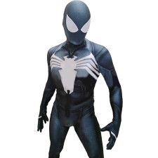 Spider-Man 2 Insomniac Venom Suit Costume - Light Blue Bodysuit Mask Insomniac Spider-Man Cosplay