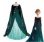 Frozen 2 Queen Anna Coronation Gown Dark Green Dress Cosplay Costume