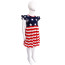 Girls American Flag Stars and Stripes Costume - Dress American Flag Cosplay