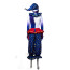 Five Nights At Freddy's Security Breach Daycare Attendant Moon Costume - Blue White Jester Outfit Attendant Moon Cosplay