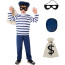 Boys Bank Robber Costume - Shirt Pants Mask Hat Bank Robber Cosplay