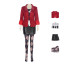 Joker Folie a Deux Harley Quinn Costume - Checkered Red Coat Shirt Set Harley Quinn Cosplay