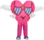 Pink Love Heart with Wings Inflatable Costume - Pink Love Heart Cosplay