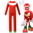 Boys Knuckles Sonic Costume - Bodysuit Mask Gloves Set Knuckles Cosplay