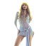 Black Pink Lisa Stage Outfit Costume - Blue Dress Lisa Cosplay