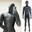 Black Muscleman Suit Costume - Shiny Bodysuit Black Muscleman Cosplay