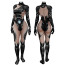 Marvel Rivals Invisible Woman Costume - Fish Net Pattern Black Bodysuit Invisible Woman Cosplay