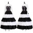 One Piece Perona Costume - Black And White Dress Hat Set Perona Cosplay