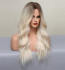 Kendall Jenner Wig - Long White Wavy Middle Parted Wig Kendall Jenner Cosplay Costume