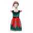 Girls Christmas Elf Costume - Green Striped Dress Christmas Elf Cosplay