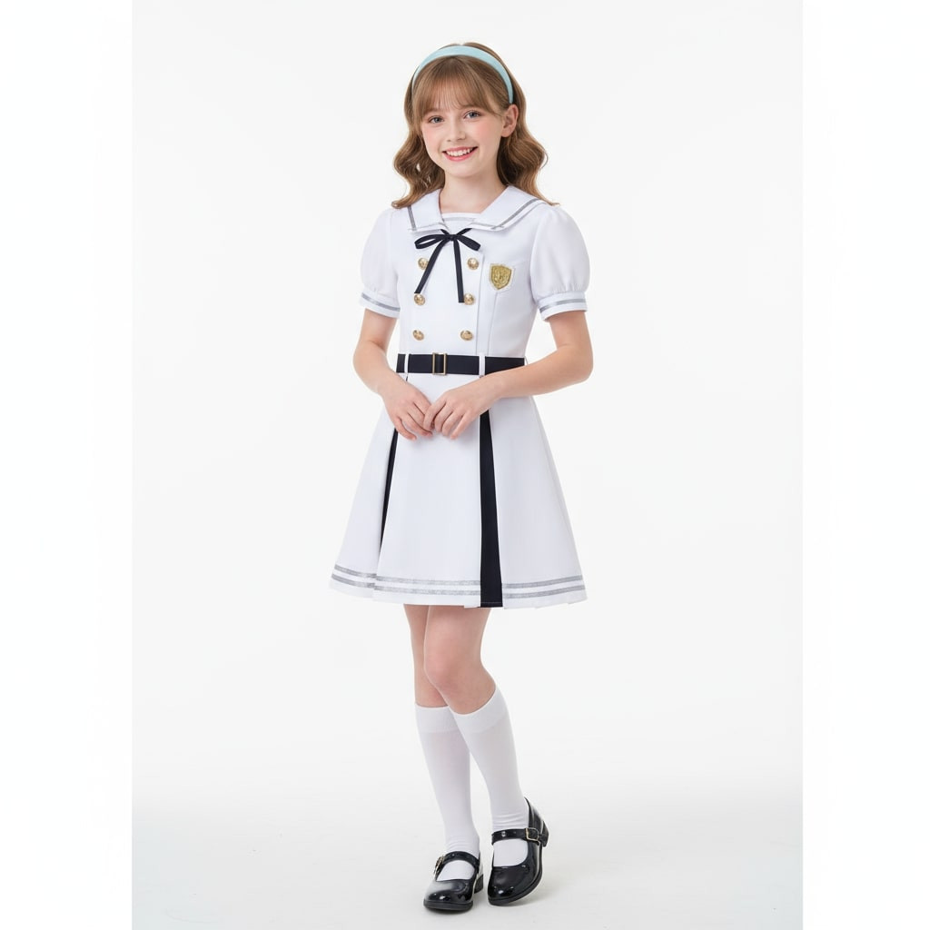 BanG Dream Ave Mujica Summer School Uniform Costume - White Dress BanG Dream School Uniform Cosplay
