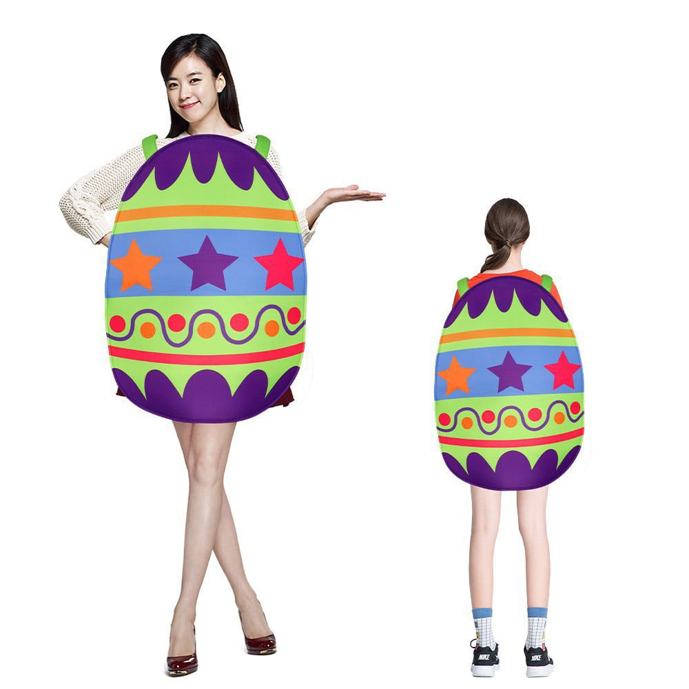 Easter Egg Costume - Purple Green Suit Easter Egg Cosplay