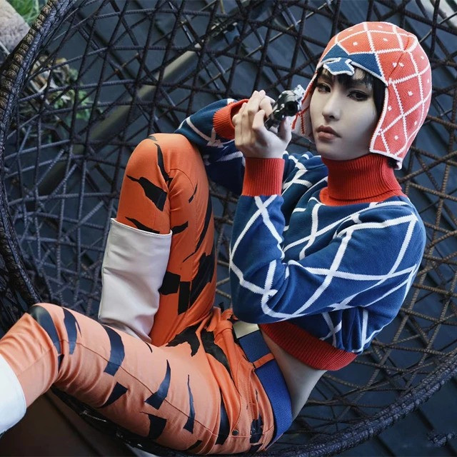 JoJo's Bizarre Adventure Guido Mista Costume - Bodysuit Hat Set Guido Mista Cosplay