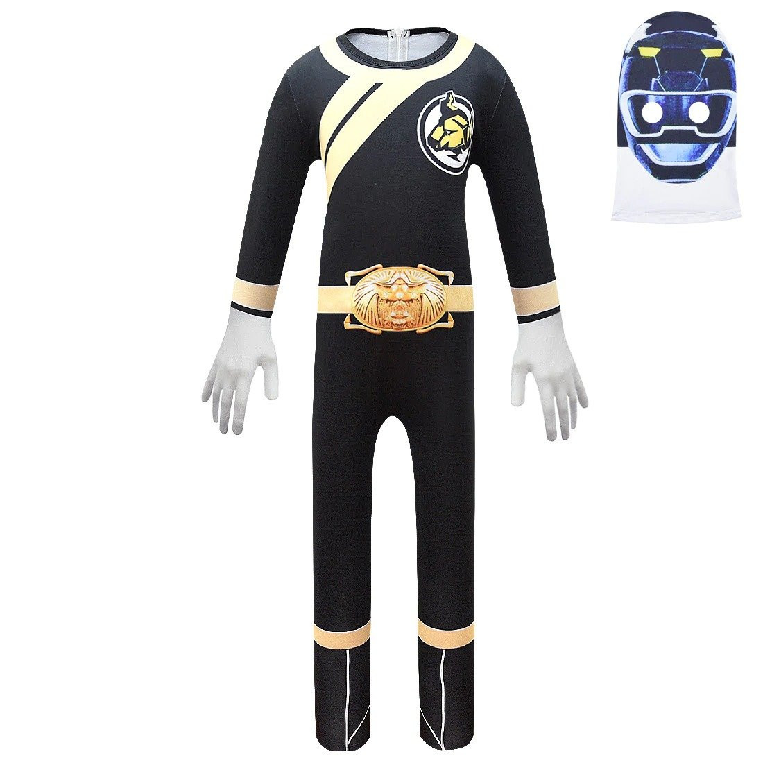 Hyakujuu Sentai Gaoranger Gao Black Kids Lycra Cosplay Costume