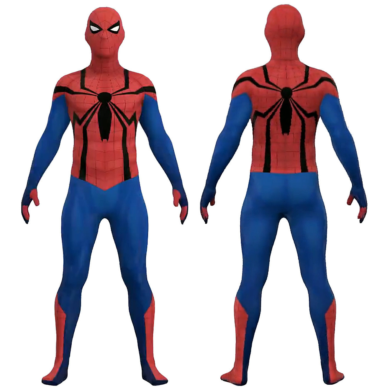 The Amazing Spider-Man Tactical Spider-Man Suit - Red And Blue Bodysuit Mask Set Spider Man Cosplay