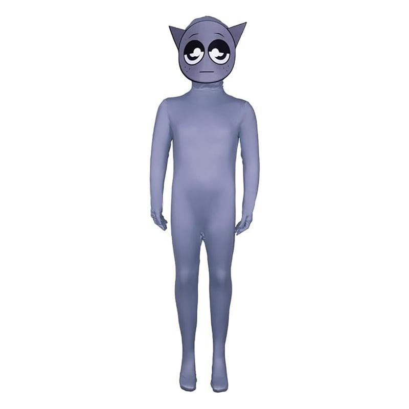 Sprunki Incredibox Gray Costume - Bodysuit Grey Sprunki Cosplay
