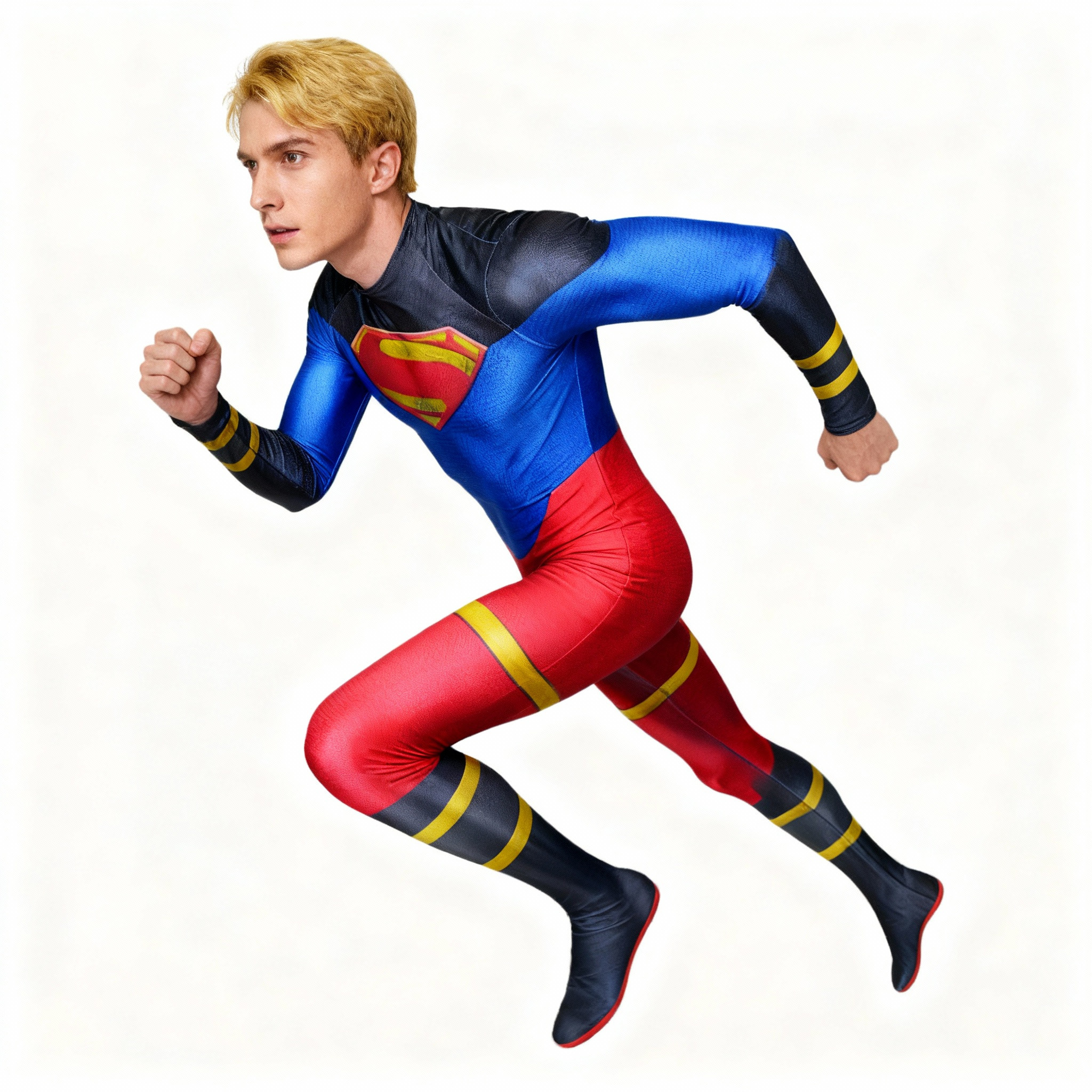 Teen Titans Superboy Kon-El Conner Costume - Black Shoulder Bodysuit Superboy Cosplay