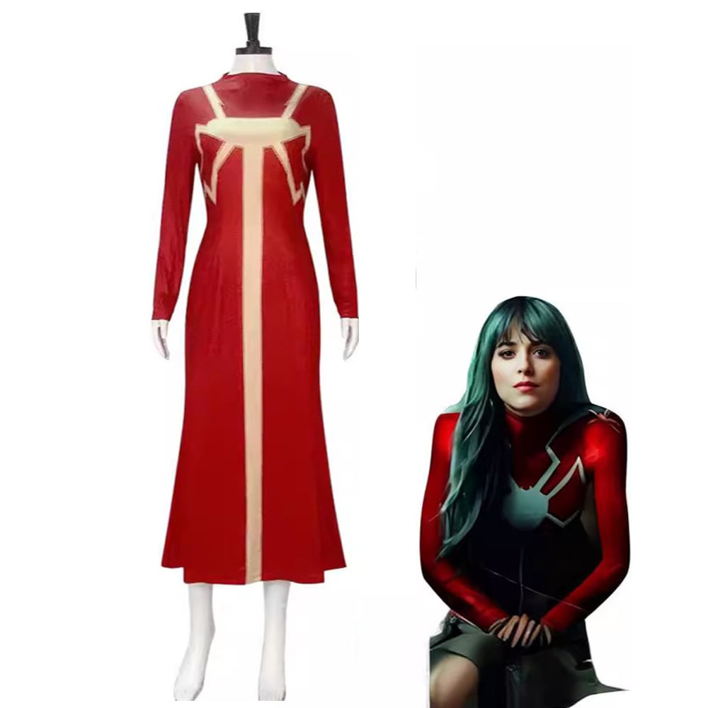 Madame Web Costume - Red Web Dress Madame Web Cosplay
