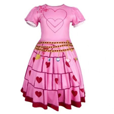 Girls Descendants 4: The Rise of Red Princess Bridget of Hearts Costume - Pink Dress Princess Bridget of Hearts Cosplay