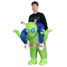 Riding Angry Alien Inflatable Costume - Riding Grumpy Alien Cosplay