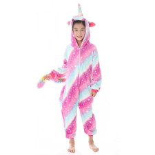 Kids Pink Stars Unicorn Costume - Onesie Jumpsuit Pink Stars Unicorn Cosplay