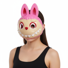 Pop Mart Labubu Mask Prop - Pink Labubu Cosplay Costume Mask