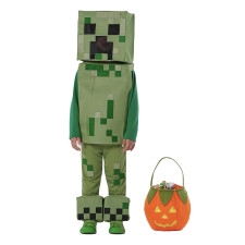 Kids Minecraft Creeper Costume - Bodysuit Mask Creeper Cosplay
