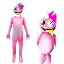 Rainbow Friends Pink Costume - Pink Bodysuit Pink Cosplay