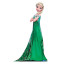 Girls Elsa Frozen Fever Deluxe Costume Green Dress