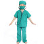 Kids Doctor Costume - Blue Scrub Suit and Coat Doctor Cosplay