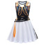 Girls K-Pop Demon Hunters Mira Costume - Black White Gold Sleeveless Mini Dress Stage Outfit Mira Cosplay