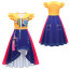 Girls K-Pop Demon Hunters Rumi Costume - Yellow Purple Flying Sleeves Long Dress Rumi Cosplay