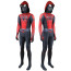 Spider-Man 2 Spider-Man Red Black Evolved Suit Costume - Bodysuit Hood Spider-Man Red Black Evolved Suit Cosplay