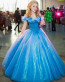 New Cinderella Blue Dress Cosplay Costume