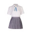 Vtuber Ui Shigure Costume - Grey Shirt Skirt Full Set Ui Shigure Cosplay